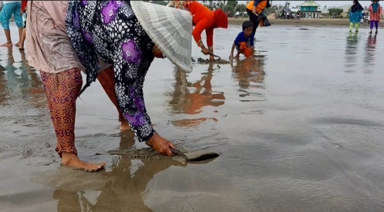 Liburan Ke Pantai Karang Nawing, Ratusan Wisatawan Ikut Lomba Kijing