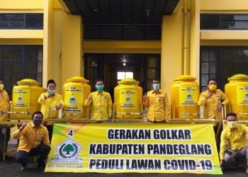 Golkar Pandeglang Pasang Wastafel di 35 Kecamatan
