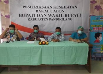 Hasil Tes Kesehatan Dua Bapaslon Pilkada Pandeglang Diserahkan Besok