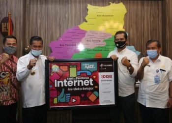 Pemkot Serang Terima Bantuan Kuota Internet Pendidikan Telkomsel 57 Ribu Pcs Kartu Perdana