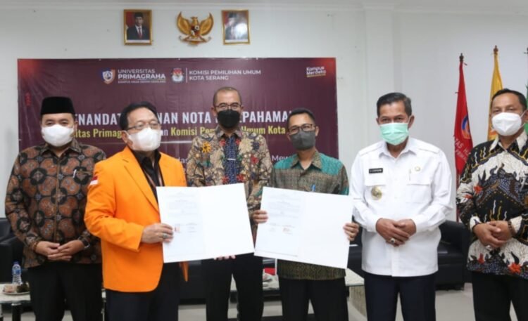 KPU Kota Serang dan Universitas Primagraha Jalin Kerjasama